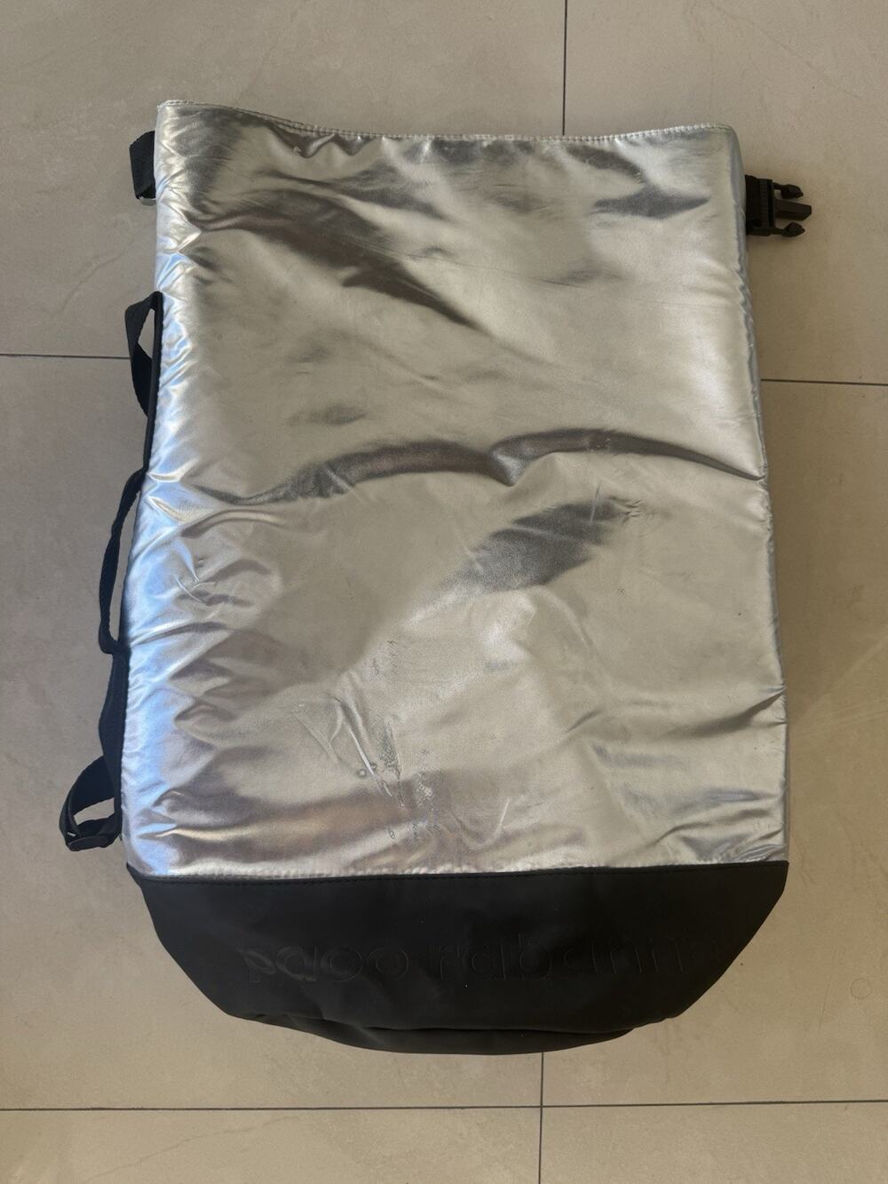 Paco Rabanne Invictus Metallic Silver Dry Backpack Weekend Unisex Cross Body Bag